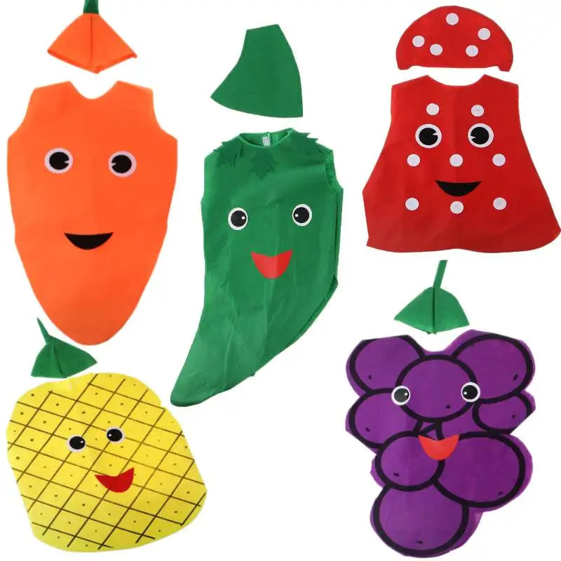 Kids Carrot Costume Non-woven Fabric Vegetable Outfit Party Fancy Dress-Dollar Bargains Online Shopping Australia