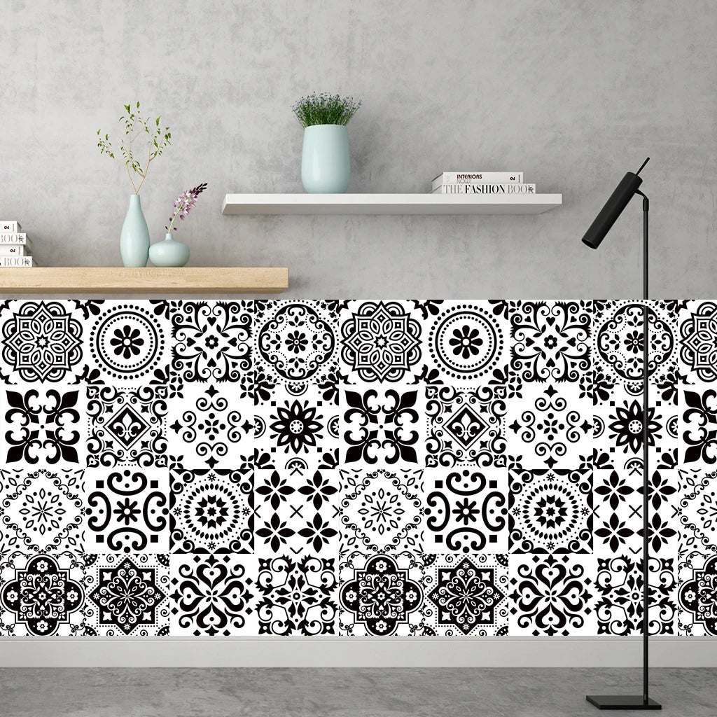 16pcs/Set Matte Waterpoof Tile Wall Sticker Home Decoration Peel & Stick Wallpaper Kitchen Bathroom Wardrobe Floor PVC Art Mural-Dollar Bargains Online Shopping Australia