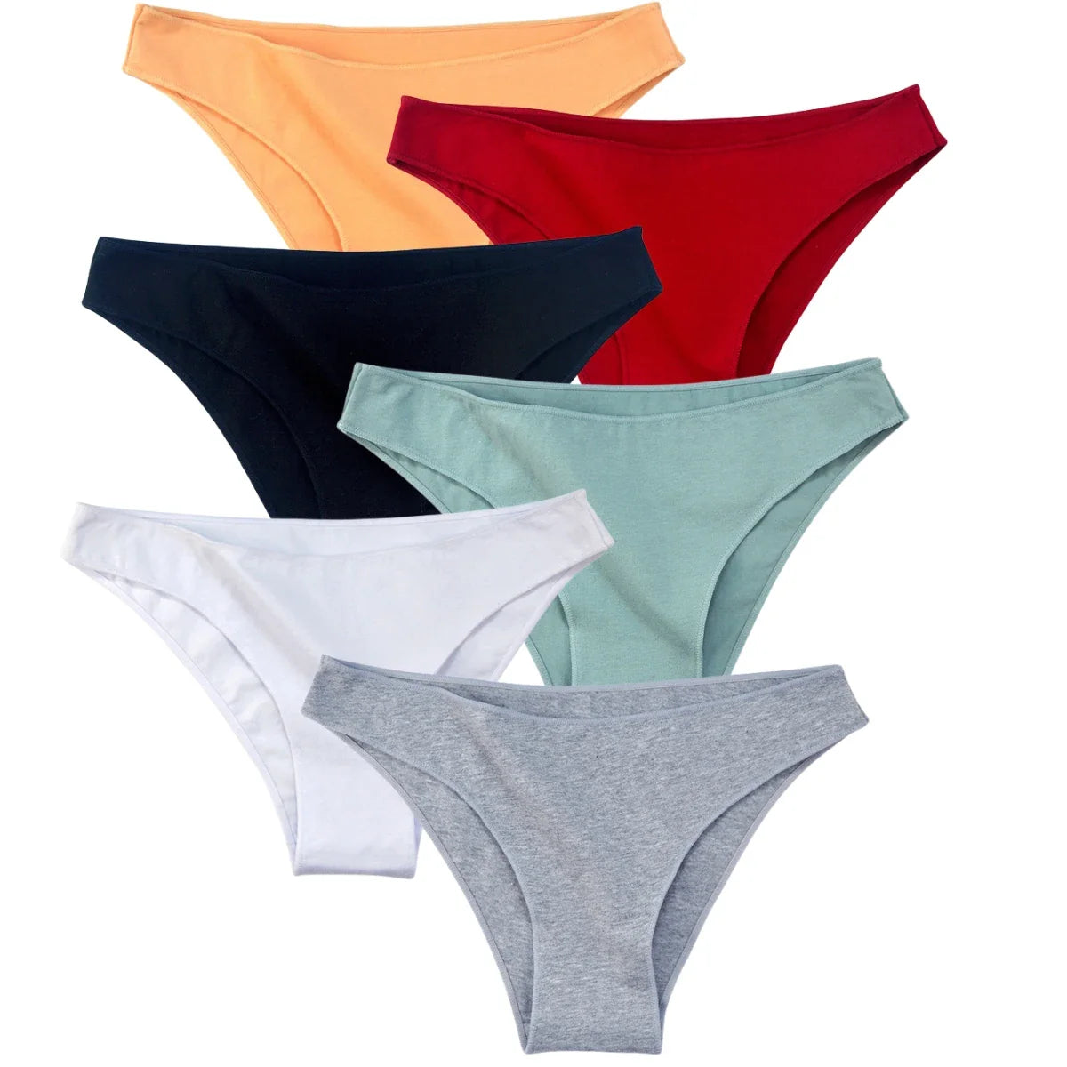 3Pcs Cotton Underwear Seamless Panties For Women Low Rise Briefs Female Solid Color Comfort Pantys Breathable Lingerie