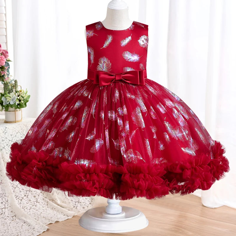 Kids Tutu Birthday Princess Party Dress for Girls Infant Lace Children Bridesmaid Elegant Dress for Girl baby Girls Clothes-Dollar Bargains Online Shopping Australia