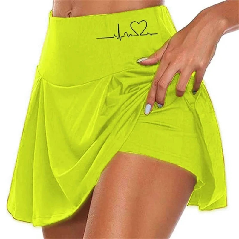 Women Skrits Summer Above Knee Double-Layer Sports Shorts Dress Quick Drying Yoga Sports Leggings Fitness Shorts-Dollar Bargains Online Shopping Australia
