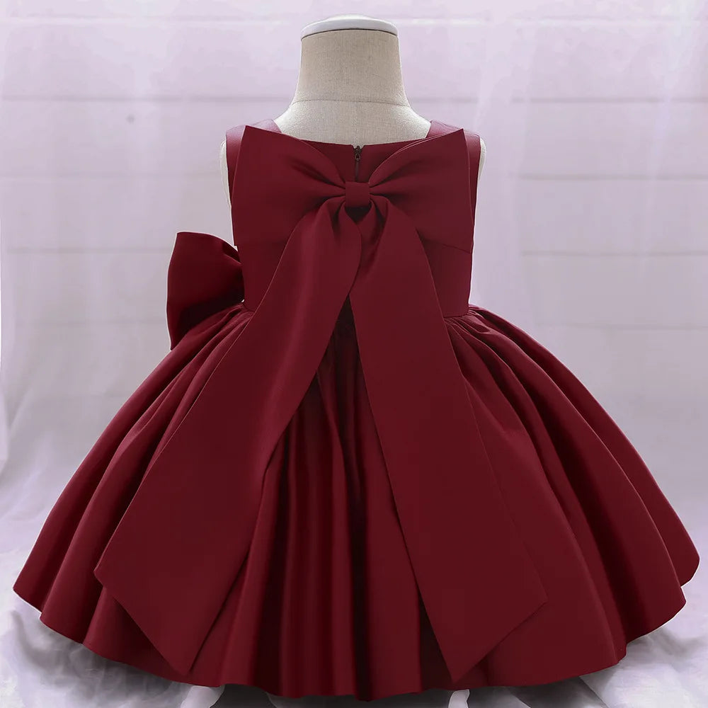 Flower Baby Girls Wedding Birthday Bownot Dresses Clothing Toddler Kids Princess Party Ball Gown Dress Costume-Dollar Bargains Online Shopping Australia