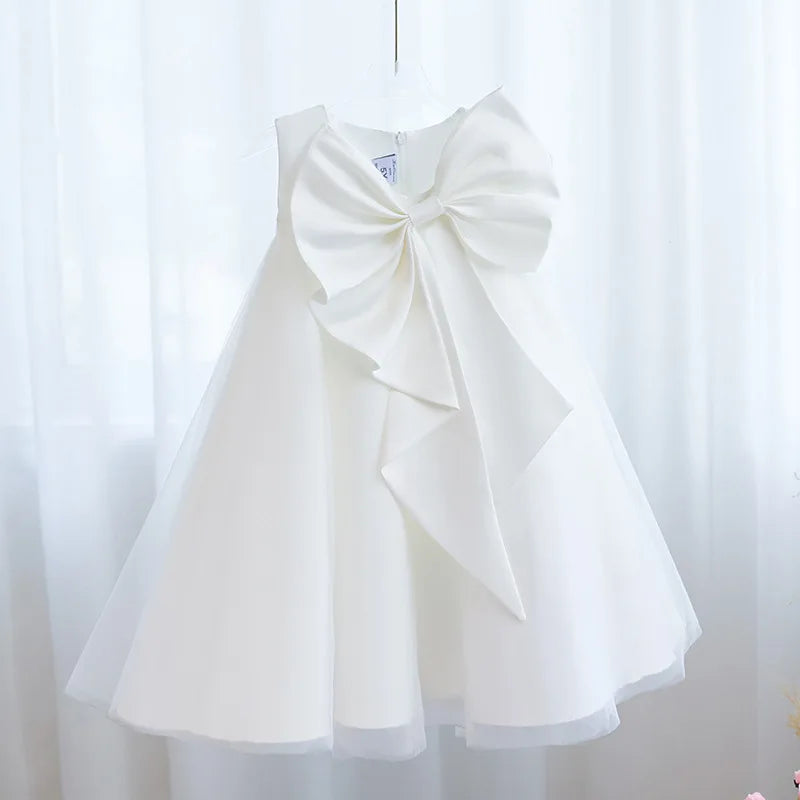 Toddler Baby Dresses Girls Elegant Floral Lace bow Girls Dress Kids Christening Piano performance costumes Wedding Party Dresses-Dollar Bargains Online Shopping Australia