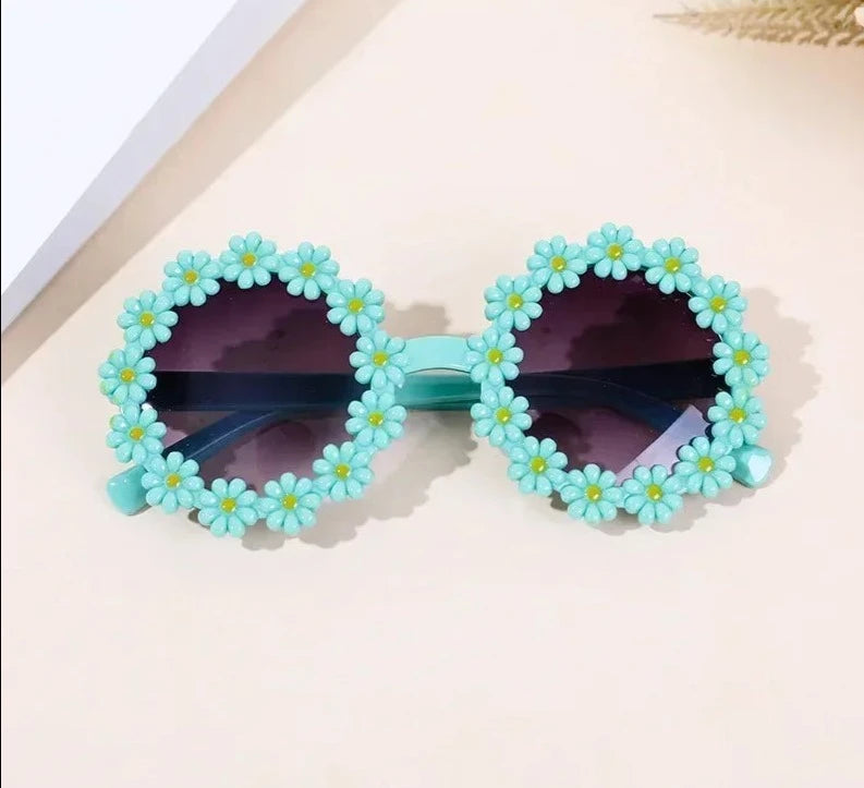 Girl Sunflower Round Flower Cute Ladies Fashion Sun Shade Glasses Children's Daisy Sunglasses Child Matching Sunglasses-Dollar Bargains Online Shopping Australia