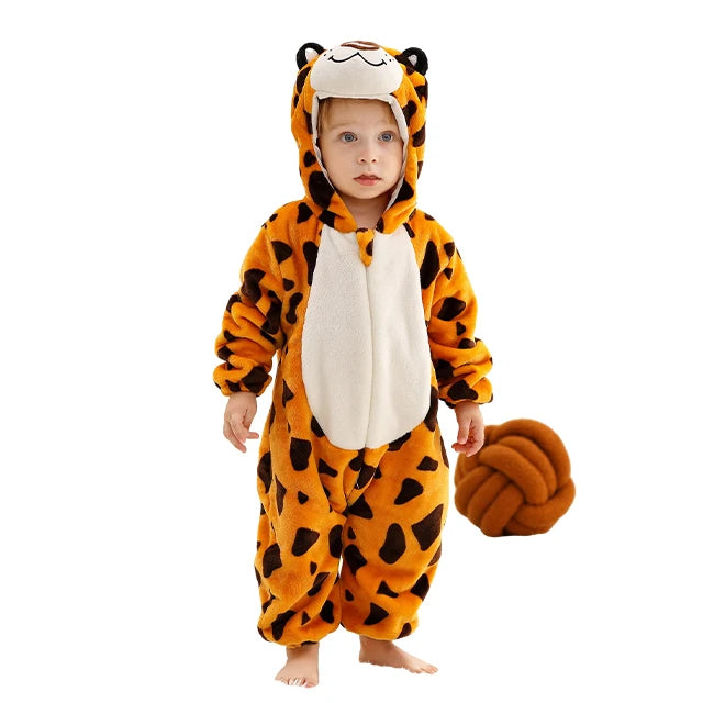 Halloween Baby Rompers Winter Hooded Flannel Toddler Infant Clothes Overall Bodysuits Jumpsuit Costume-Dollar Bargains Online Shopping Australia