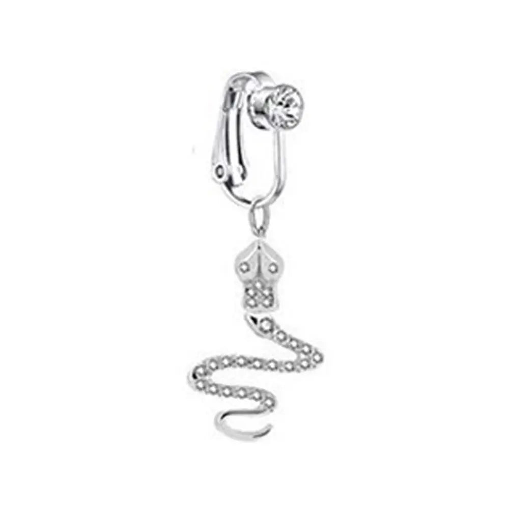 Faux Fake Belly Ring Fake Belly Piercing Non Piercing Umbilical Navel Belly Ring Button Cartilage Clip on Earrings Body Jewelry-Dollar Bargains Online Shopping Australia