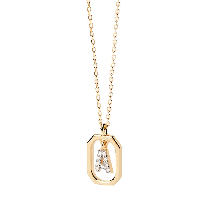 925 Sterling Silver Alphabet Necklace Initial Choker Letters Collarbone Chain Birthday Gift Women's Fashion Jewelry-Dollar Bargains Online Shopping Australia
