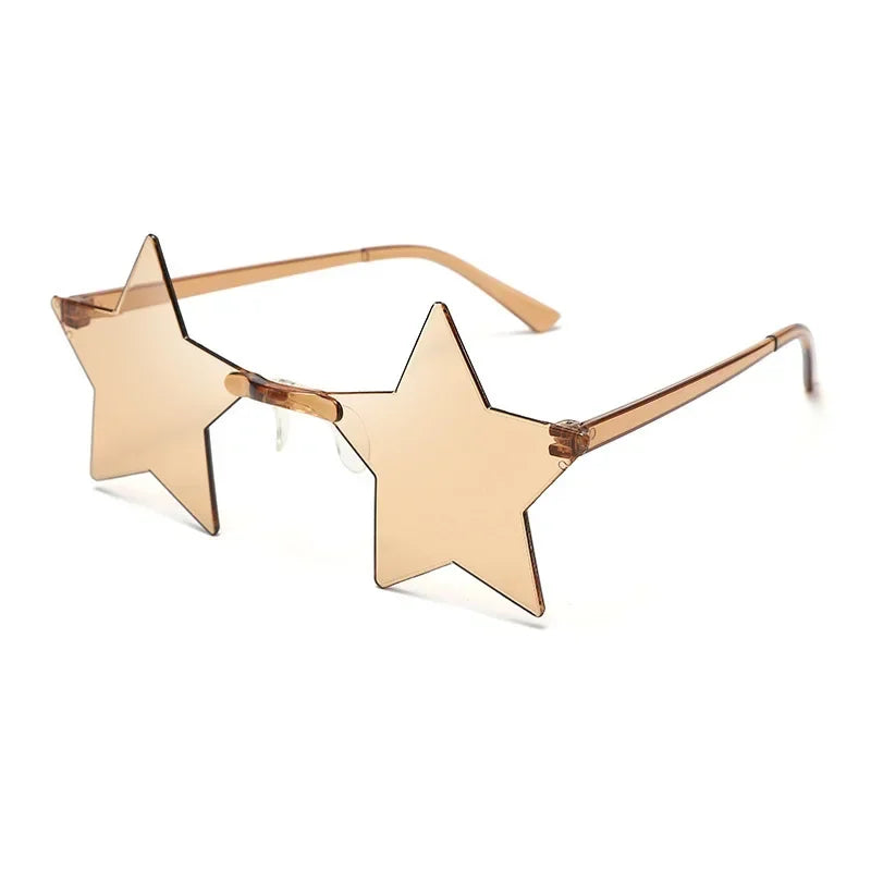 Star Sunglasses Ocean Color Frameless Personality Dazzle Ball Sun Candy Color One Mirror-Dollar Bargains Online Shopping Australia