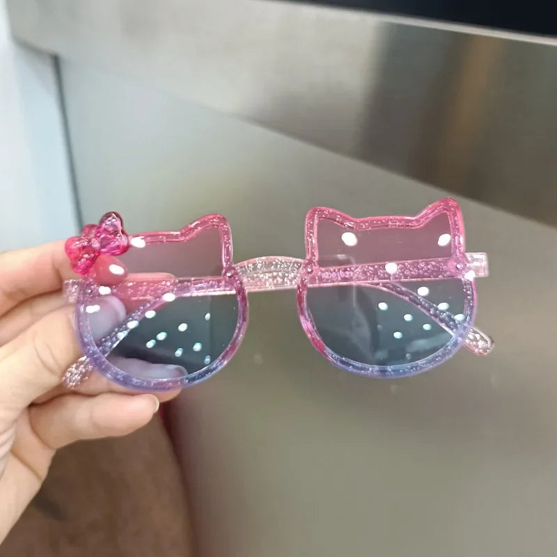 Children Cute Kitty Sunglasses Acrylic Bow Outdoor UV Protection Sun Glasses Baby Girls Classic Kids Boy UV400 Eyewear-Dollar Bargains Online Shopping Australia