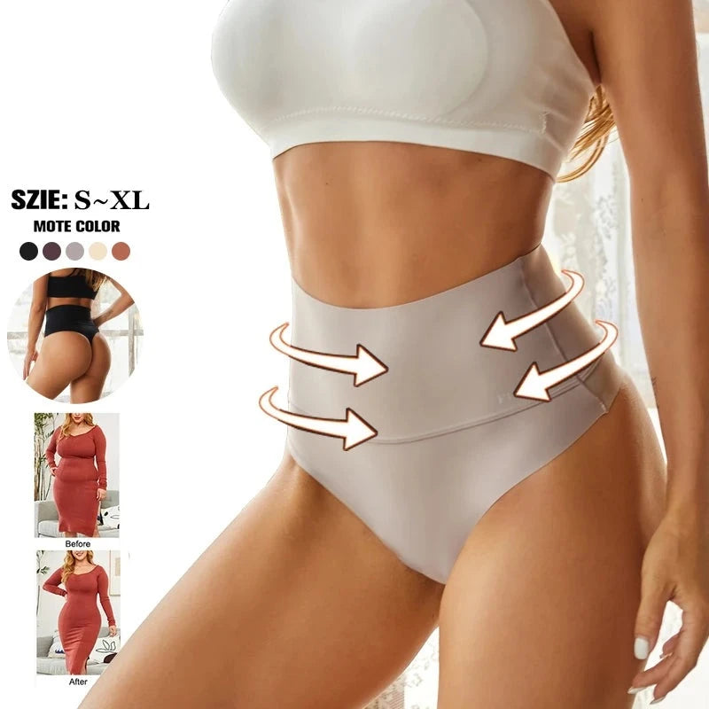 Women Seamless Bodysuit Shapewear High Waist Tummy Control Thongs Female Slimming Waist Trainer Underwear G-string-Dollar Bargains Online Shopping Australia