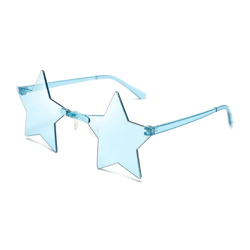 Star Sunglasses Ocean Color Frameless Personality Dazzle Ball Sun Candy Color One Mirror-Dollar Bargains Online Shopping Australia