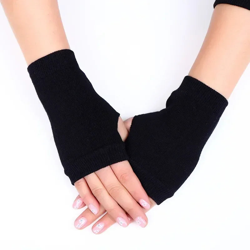 Winter Knitted Woolen Gloves Ins Fashion Y2K Men's Women's Half Finger Warm Five Pointed Star Fingerless Gloves Unisex-Dollar Bargains Online Shopping Australia