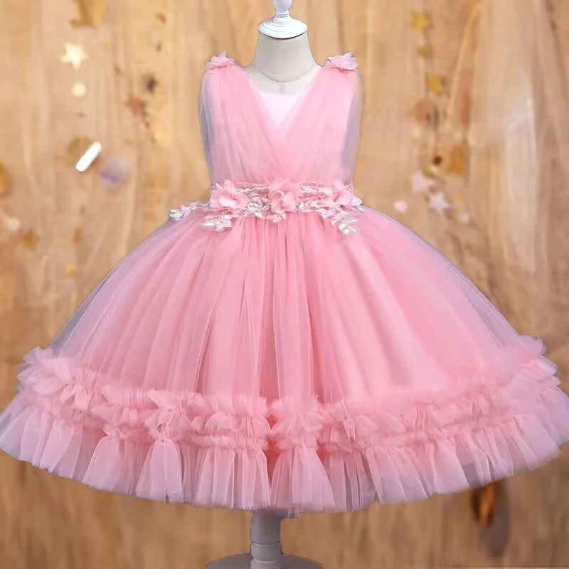 Kids Tutu Birthday Princess Party Dress for Girls Infant Lace Children Bridesmaid Elegant Dress for Girl baby Girls Clothes-Dollar Bargains Online Shopping Australia