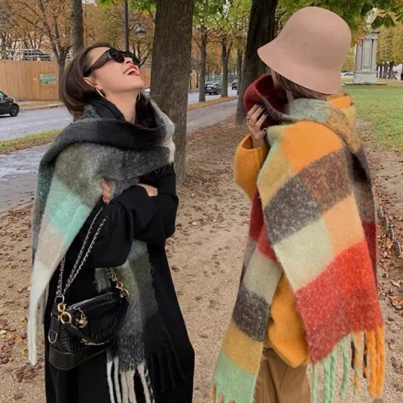 Winter Thick Warm Scarf Women Cashmere Shawl and Wraps Pashmina Neckerchief Female Long-Dollar Bargains Online Shopping Australia