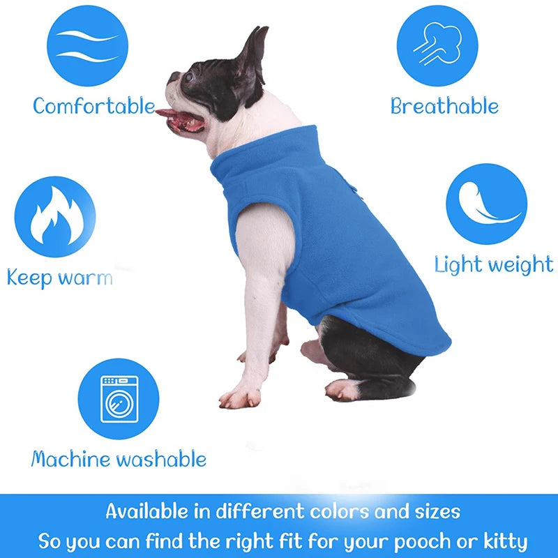 Winter Fleece Pet Dog Clothes Puppy Clothing French Bulldog Coat Pug Costumes Jacket For Small Dogs Chihuahua Vest Yorkie Kitten-Dollar Bargains Online Shopping Australia