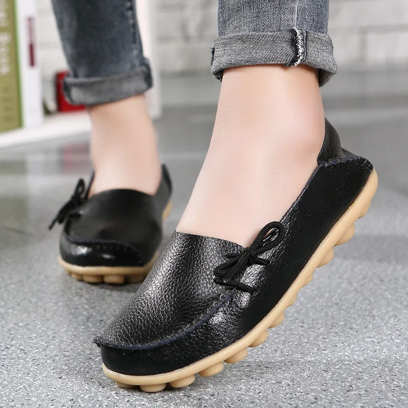 Shoes Women Moccasins Flats Woman Loafers Genuine Leather Female Shoes Slip On Ballet Nurse-Dollar Bargains Online Shopping Australia