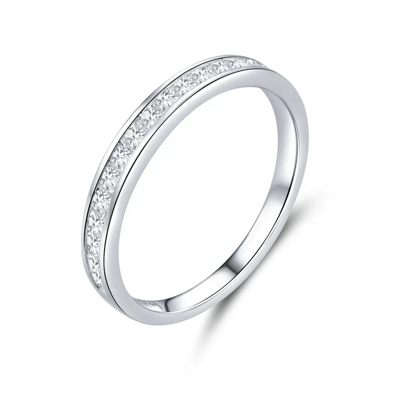 European 925 Sterling Silver Simple Rings For Women Wedding Engagement Heart Rings With Zircon