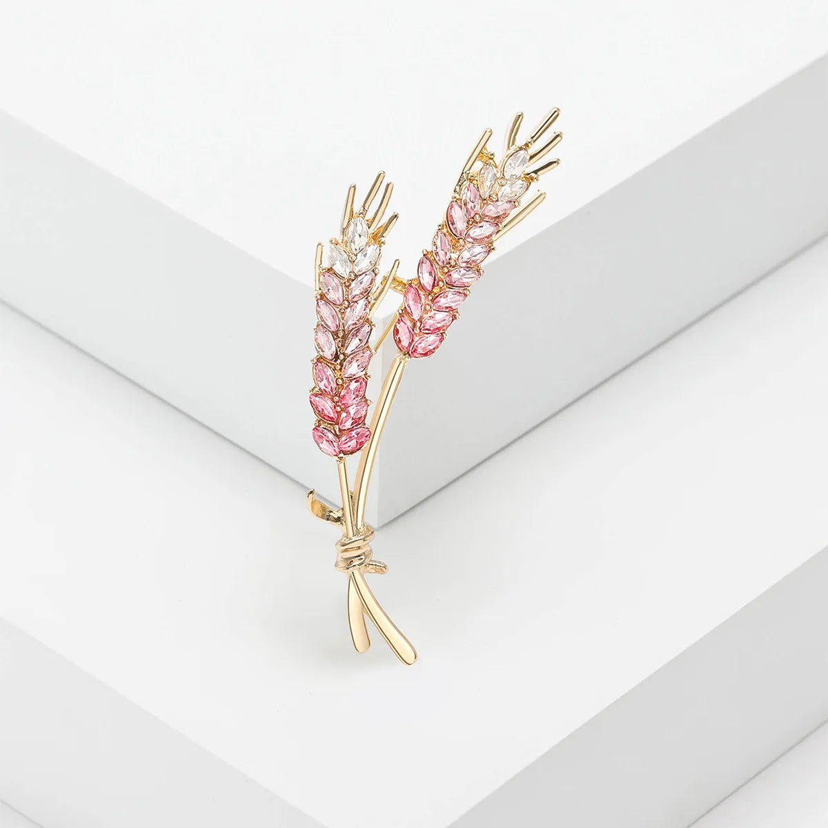 Brooch Men Women Meaningful Wheat Flag Rhinestone Badge Delicate Gift For New Year-Dollar Bargains Online Shopping Australia