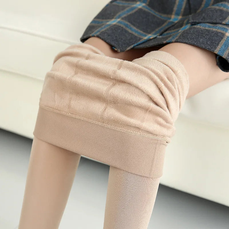 Women Leggings Winter Warm Thicken Velvet Elastic High Waist Leggings Fleece Casual Solid Tights Skinny Sexy Body Socks Leggins-Dollar Bargains Online Shopping Australia