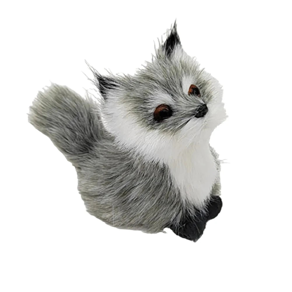 Simulation Rabbit Owl Cat Fox Ornament Furs Squatting Model Home Decoration Animal World with Static Action Figures Gift for Kid-Dollar Bargains Online Shopping Australia