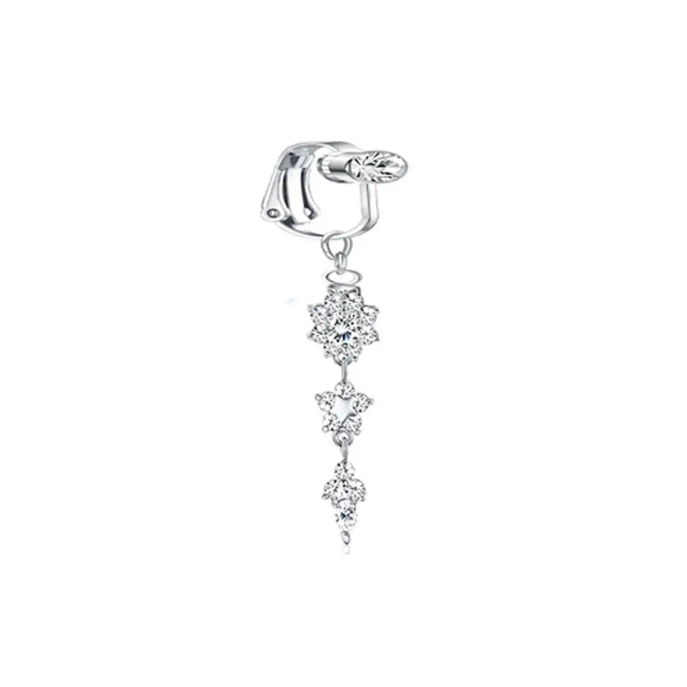 Faux Fake Belly Ring Fake Belly Piercing Non Piercing Umbilical Navel Belly Ring Button Cartilage Clip on Earrings Body Jewelry-Dollar Bargains Online Shopping Australia