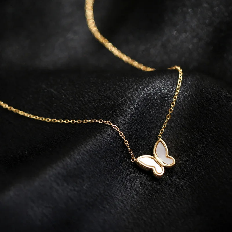 Simple Hip Hop Butterfly Tassel Choker Necklace For Women Teens Girls Punk Link Chain Necklace Party Daily Fashion Jewelry-Dollar Bargains Online Shopping Australia