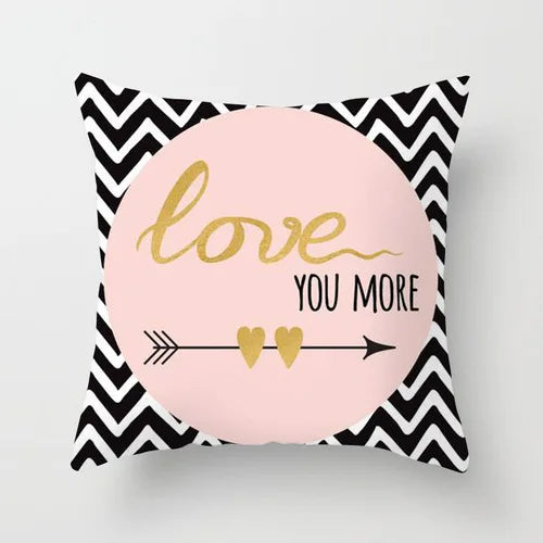 Nordic Style Pink Pillow Marble Geometric Series Waist Rest Cover Sofa Cushion with Removable-Dollar Bargains Online Shopping Australia