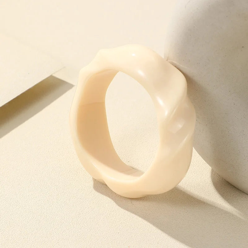 Transparent Resin Acrylic Bangles For Women Geometry Round Bangle Bracelets Charm Thick Simple Party Hand Jewelry-Dollar Bargains Online Shopping Australia