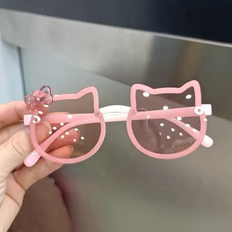 Children Cute Kitty Sunglasses Acrylic Bow Outdoor UV Protection Sun Glasses Baby Girls Classic Kids Boy UV400 Eyewear-Dollar Bargains Online Shopping Australia