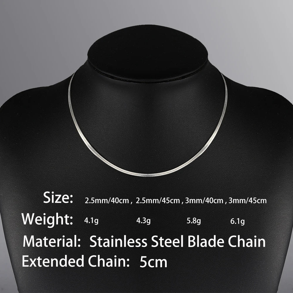 Squares Crystal Pendant Necklace for Women Dazzling CZ Gold Color Stainless Steel Choker Snake Chain on Neck Jewelry-Dollar Bargains Online Shopping Australia