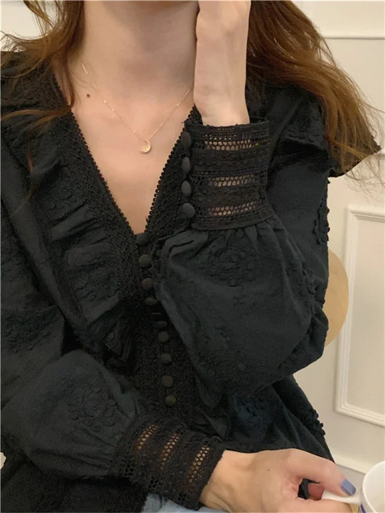 Shirt Womens Blouse Summer Women Blouses Fall Maxi White Elegant Vintage Long Sleeve Cotton Oversize Loose-Dollar Bargains Online Shopping Australia