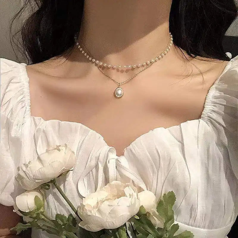 Y2K Purple Crystal Heart Pendant Necklace Women Sweet Cool Girl Punk Clavicle Chain Fashion Aesthetic Necklace-Dollar Bargains Online Shopping Australia