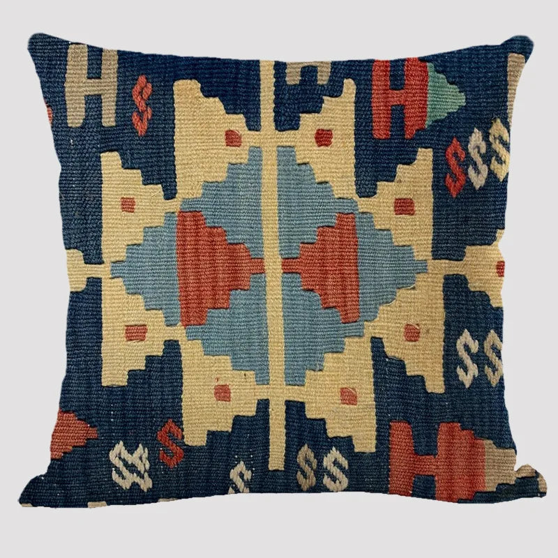 Bohemian Patterns Linen Cushions Case Multicolors Abstract Ethnic Geometry Print Decorative Pillows Case Living Room Sofa Pillow-Dollar Bargains Online Shopping Australia