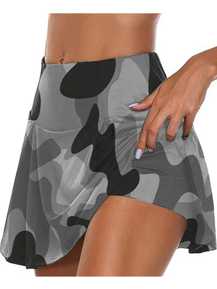 Women Sports Tennis Dance Fitness Short Skirts Quick Drying Solid Female Lining High Waist Mini Golf Sporting Skirts-Dollar Bargains Online Shopping Australia