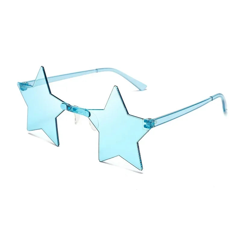 Star Sunglasses Ocean Color Frameless Personality Dazzle Ball Sun Candy Color One Mirror-Dollar Bargains Online Shopping Australia