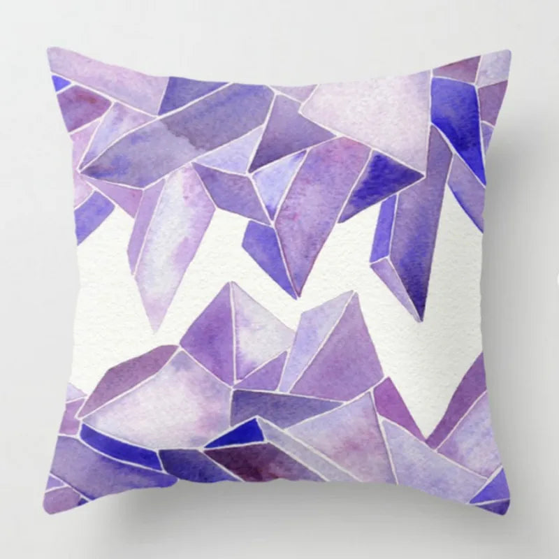 Nordic sofa cushion cover plush pillow cover purple pattern cushion cover living room office nap pillow cover-Dollar Bargains Online Shopping Australia