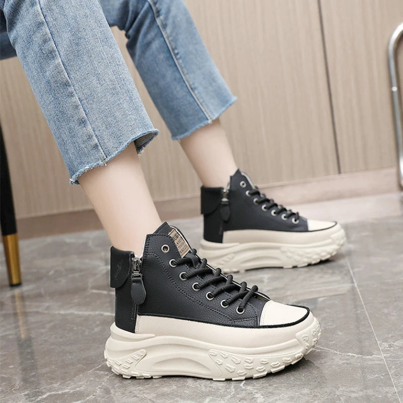 Women Sneakers Luxury Fashion High Top Women Boots Platform Casual Shoes Outdoor Running Shoes for Women-Dollar Bargains Online Shopping Australia