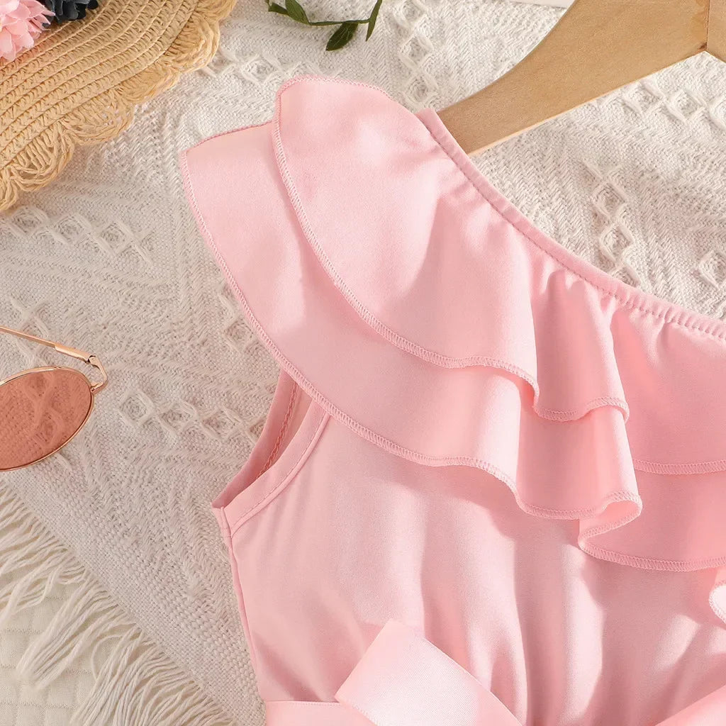 Dress Kids Birthday Ruffled Embroidered Sleeveless Floral Princess Dresses Baby Girl-Dollar Bargains Online Shopping Australia