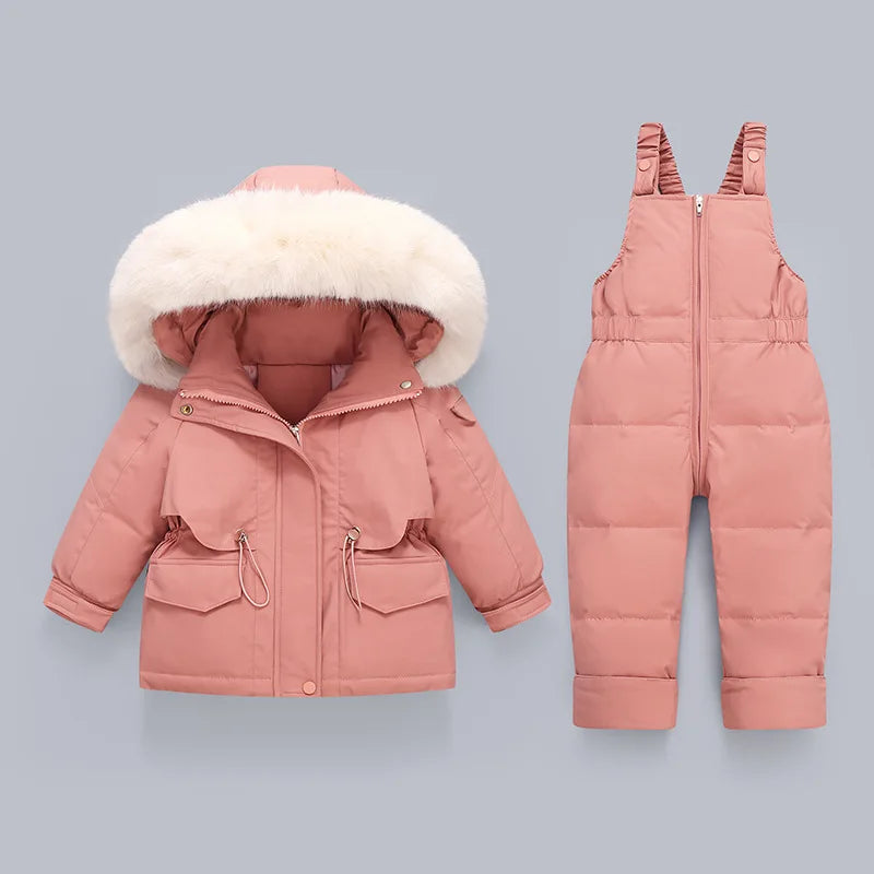 Children Down Coat Jacket+jumpsuit Kids Toddler Girl Boy Clothes Down 2pcs Winter Outfit Suit Warm Baby Overalls Clothing Sets-Dollar Bargains Online Shopping Australia