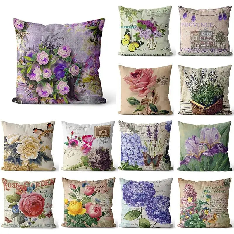 Lavender Decorative Throw Pillow Sofa Cushion Cover Personalized Floral
