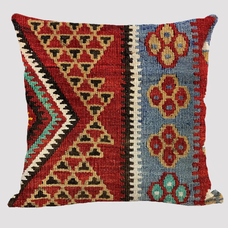 Bohemian Patterns Linen Cushions Case Multicolors Abstract Ethnic Geometry Print Decorative Pillows Case Living Room Sofa Pillow-Dollar Bargains Online Shopping Australia