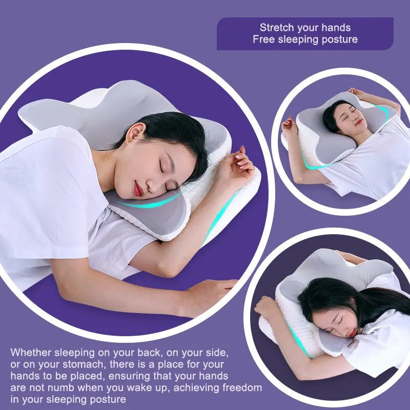 Memory Foam Pillows Butterfly Shaped Relaxing Cervical Slow Rebound Neck Pillow Pain Relief Sleeping Orthopedic Pillow Beding-Dollar Bargains Online Shopping Australia