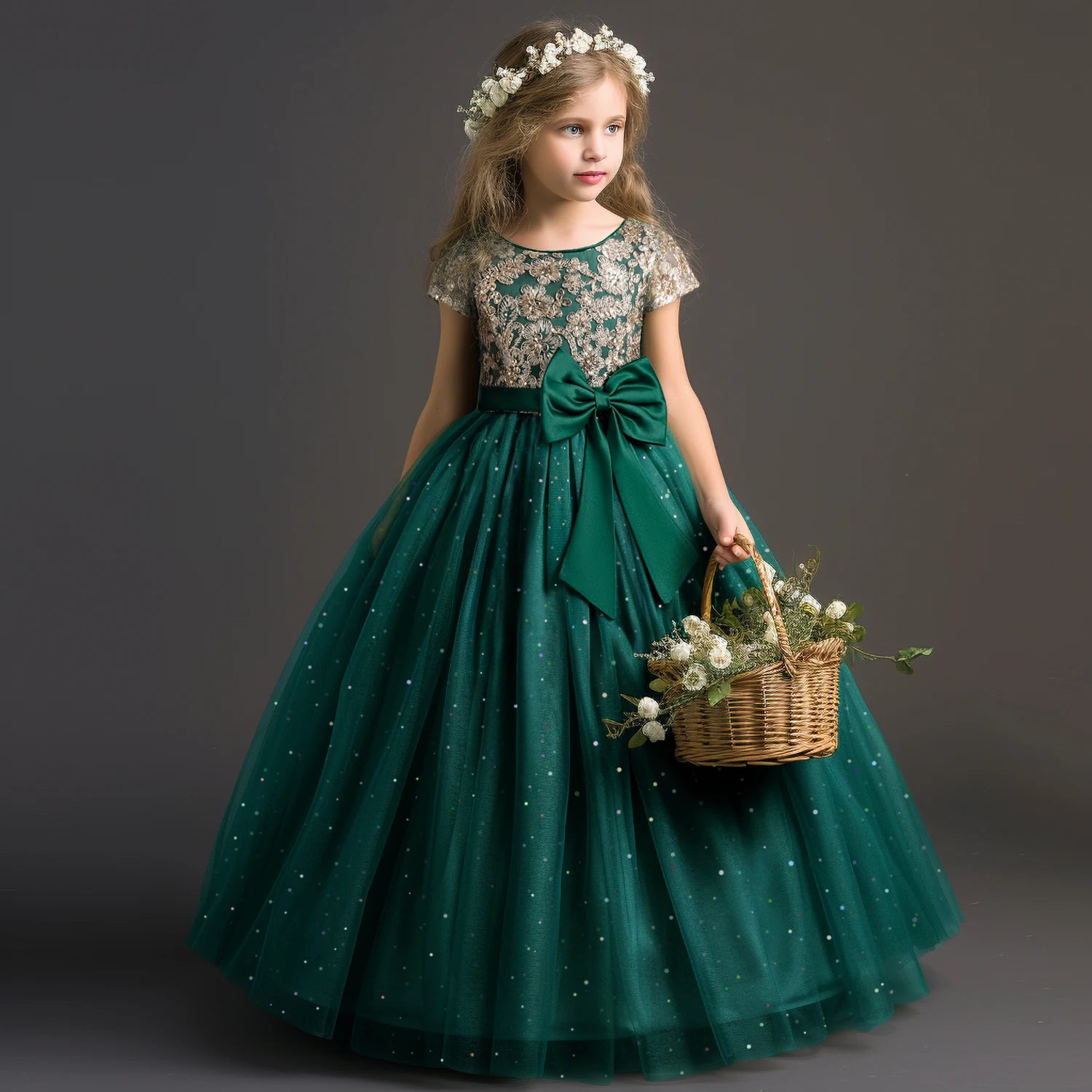 Girls Dress Lace Princess Pageant Birthday Party First Communion Gowns Bridesmaid Flower Girl Dresses For Wedding-Dollar Bargains Online Shopping Australia