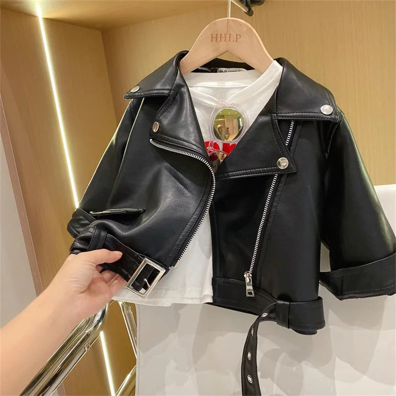 Boys Leather Jackets Classics Handsome Baby Boy Pu Outerwear Kids Clothing Zipper Fly Coats-Dollar Bargains Online Shopping Australia