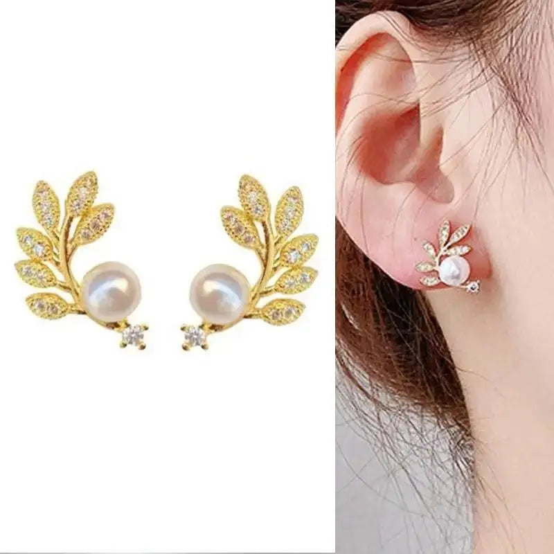 925 Silver Needle Korean Fashion Imitation Pear Earrings For Women Jewelry Luxury Women's Heart Stud Earrings-Dollar Bargains Online Shopping Australia