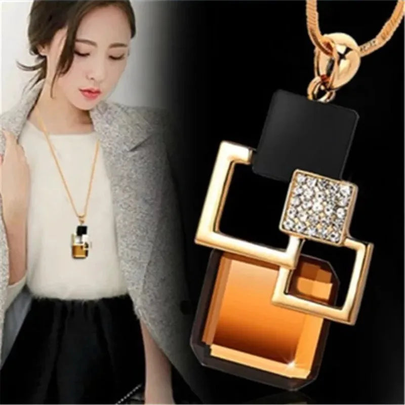 Long Necklaces Pendants Women Geometric Statement Maxi Fashion Crystal Jewelry-Dollar Bargains Online Shopping Australia