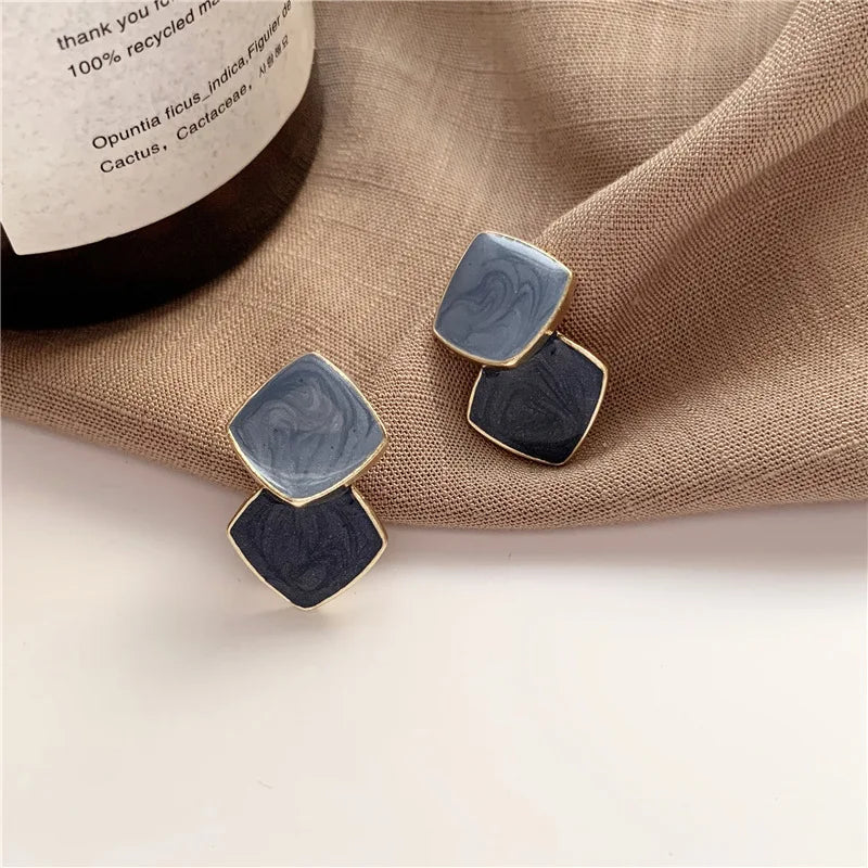Retro Metal Gold Color Multiple Small Circle Stud Earrings for Women Korean Jewelry Fashion Wedding Party Earrings Jewelry Gift-Dollar Bargains Online Shopping Australia
