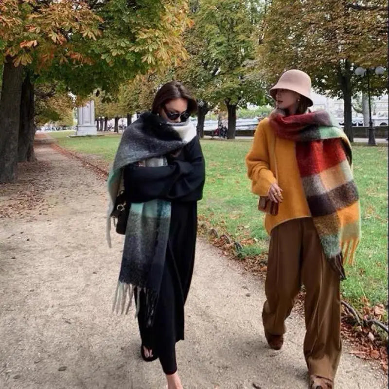 Winter Thick Warm Scarf Women Cashmere Shawl and Wraps Pashmina Neckerchief Female Long-Dollar Bargains Online Shopping Australia