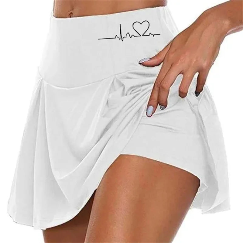 Women Skrits Summer Above Knee Double-Layer Sports Shorts Dress Quick Drying Yoga Sports Leggings Fitness Shorts-Dollar Bargains Online Shopping Australia