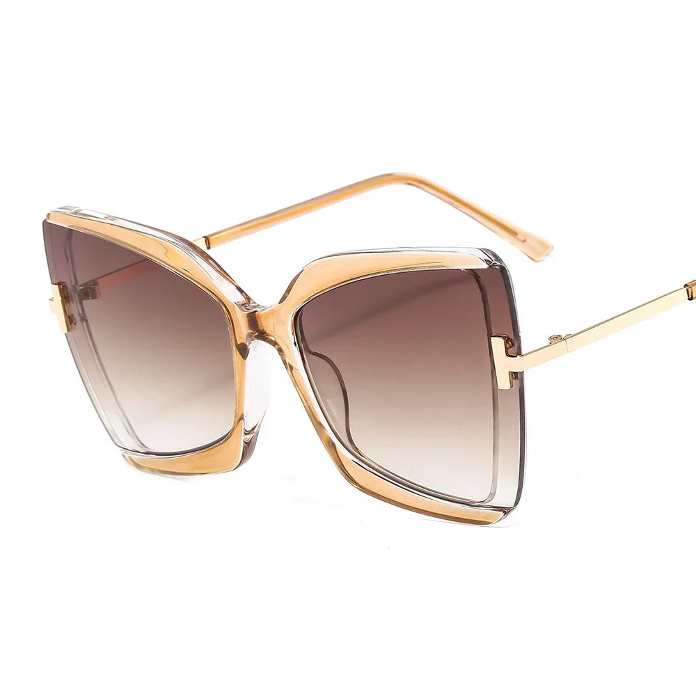 Oversized Square Women Sun Glasses Female Big Frame Colorful Shades for Women-Dollar Bargains Online Shopping Australia